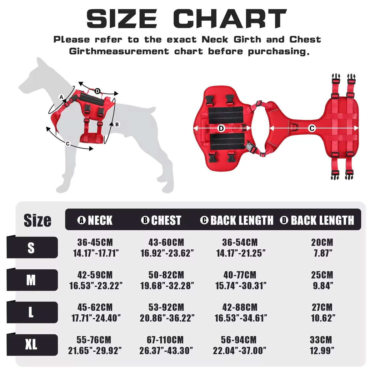 Heat-resistant Durable Nylon Tactical Service Dog Harness, Adjustable No-pull Reflective Vest With Dual Handles For Large Dogs-2
