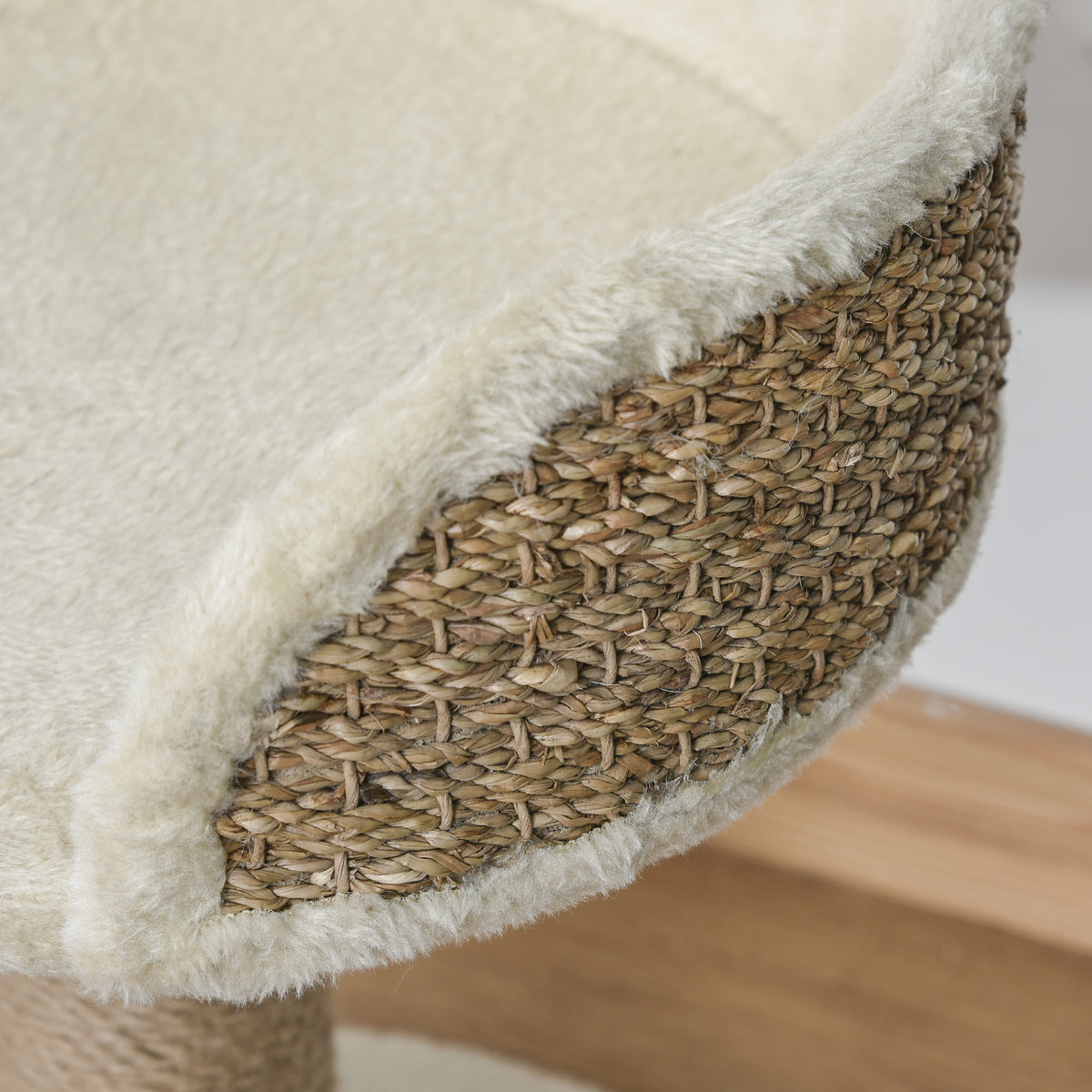 Nook Cat Tree – Plush Perch with Jute Scratching Post & Pompom – image 7