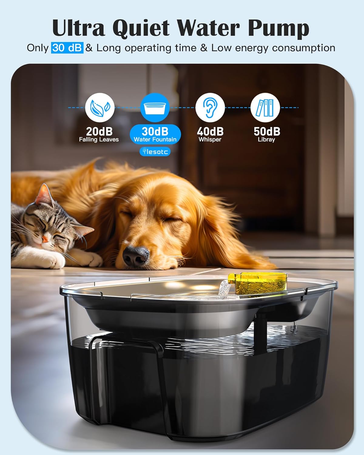 AquaFlow XL – 10L Stainless Steel Water Fountain for Large Dogs – image 5